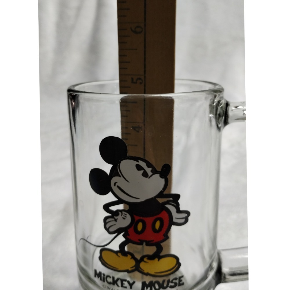 Mickey Mouse Glass Beer Mug Walt Disney Productions Collectible Barware - Picture 7 of 8